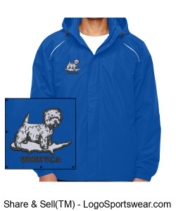 Mens Fleece Hooded Jacket with Embroidered Logo Design Zoom